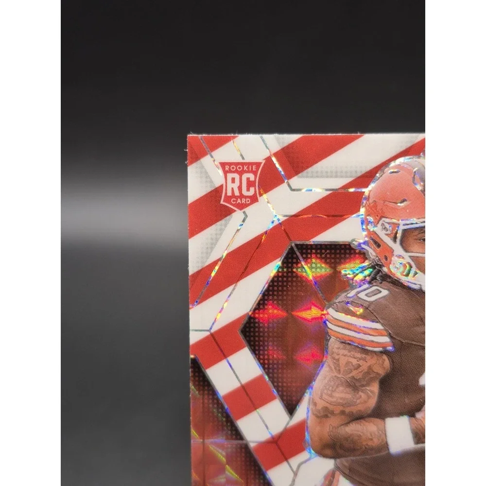 2025 Panini Mosaic Quinshon Judkins #365 Red & White Stripes (RC) Browns SP